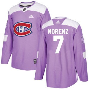 Howie Morenz Montreal Canadiens Adidas Authentic Fights Cancer Practice Jersey (Purple)