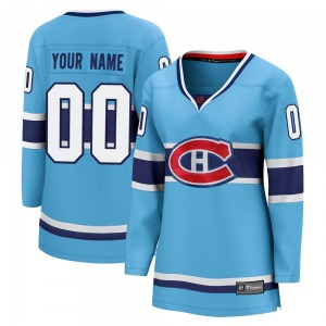Custom Montreal Canadiens Fanatics Branded Women's Breakaway Custom Special Edition 2.0 Jersey (Light Blue)