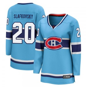 Juraj Slafkovsky Montreal Canadiens Fanatics Branded Women's Breakaway Special Edition 2.0 Jersey (Light Blue)