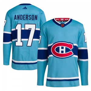 Josh Anderson Montreal Canadiens Adidas Authentic Reverse Retro 2.0 Jersey (Light Blue)
