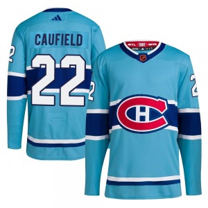 Cole Caufield Montreal Canadiens Adidas Authentic Reverse Retro 2.0 Jersey (Light Blue)