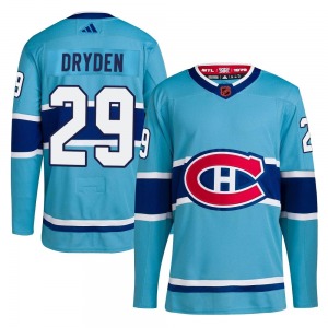 Ken Dryden Montreal Canadiens Adidas Authentic Reverse Retro 2.0 Jersey (Light Blue)