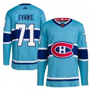 Jake Evans Montreal Canadiens Adidas Authentic Reverse Retro 2.0 Jersey (Light Blue)