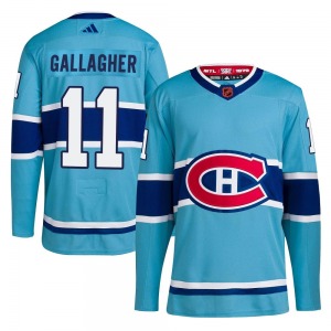 Brendan Gallagher Montreal Canadiens Adidas Authentic Reverse Retro 2.0 Jersey (Light Blue)