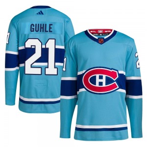 Kaiden Guhle Montreal Canadiens Adidas Authentic Reverse Retro 2.0 Jersey (Light Blue)