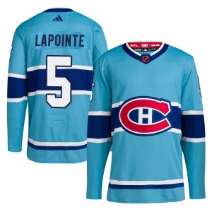 Guy Lapointe Montreal Canadiens Adidas Authentic Reverse Retro 2.0 Jersey (Light Blue)