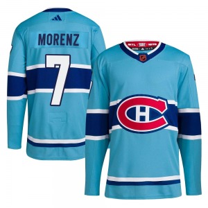 Howie Morenz Montreal Canadiens Adidas Authentic Reverse Retro 2.0 Jersey (Light Blue)