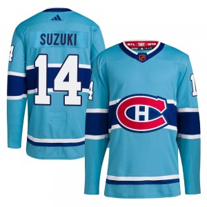 Nick Suzuki Montreal Canadiens Adidas Authentic Reverse Retro 2.0 Jersey (Light Blue)