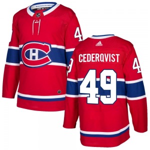 Filip Cederqvist Montreal Canadiens Adidas Youth Authentic Home Jersey (Red)