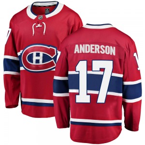 Josh Anderson Montreal Canadiens Fanatics Branded Youth Breakaway Home Jersey (Red)