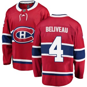 Jean Beliveau Montreal Canadiens Fanatics Branded Youth Breakaway Home Jersey (Red)
