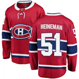 Emil Heineman Montreal Canadiens Fanatics Branded Youth Breakaway Home Jersey (Red)