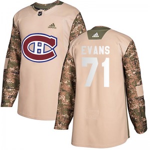 Jake Evans Montreal Canadiens Adidas Authentic Veterans Day Practice Jersey (Camo)