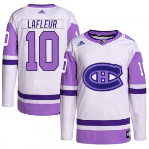 Guy Lafleur Montreal Canadiens Adidas Authentic Hockey Fights Cancer Primegreen Jersey (White/Purple)