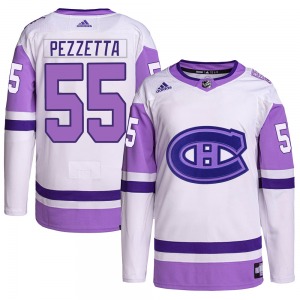 Michael Pezzetta Montreal Canadiens Adidas Authentic Hockey Fights Cancer Primegreen Jersey (White/Purple)
