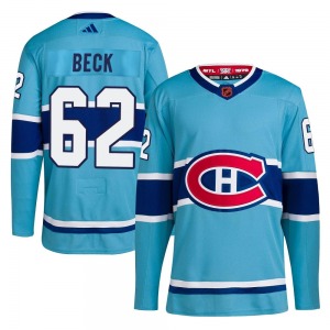 Owen Beck Montreal Canadiens Adidas Youth Authentic Reverse Retro 2.0 Jersey (Light Blue)