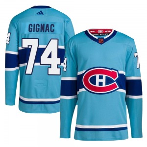 Brandon Gignac Montreal Canadiens Adidas Youth Authentic Reverse Retro 2.0 Jersey (Light Blue)