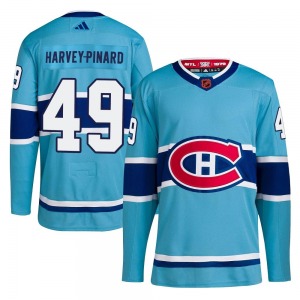 Rafael Harvey-Pinard Montreal Canadiens Adidas Youth Authentic Reverse Retro 2.0 Jersey (Light Blue)