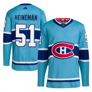 Emil Heineman Montreal Canadiens Adidas Youth Authentic Reverse Retro 2.0 Jersey (Light Blue)