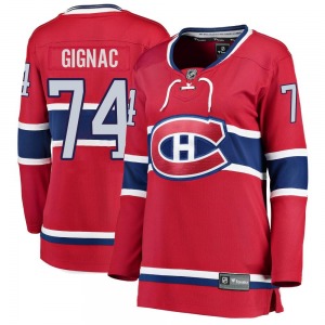 Brandon Gignac Montreal Canadiens Fanatics Branded Women's Breakaway Home Jersey (Red)